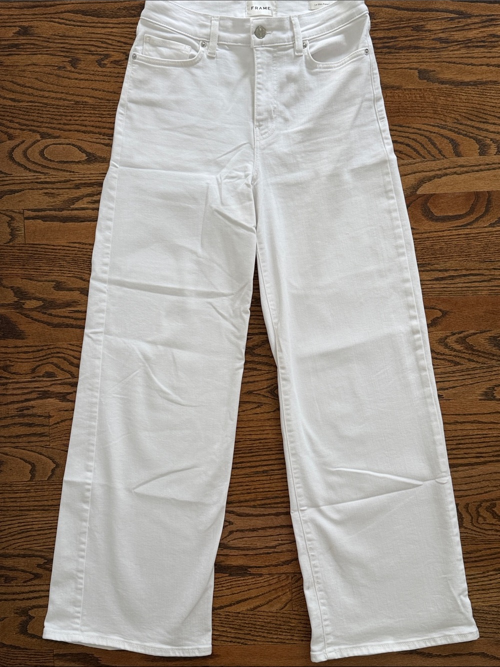 Women’s Frame Le Slim Palazzo White High Rise Jeans Size 28